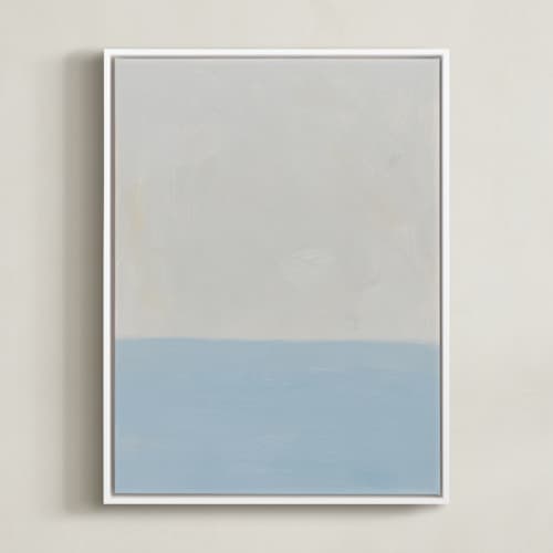 This is a tranquil blue art with standard by Amanda Phelps called calm at sea