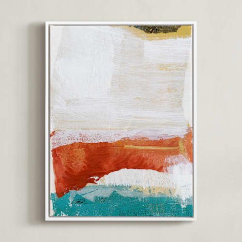 This is a aqua blue art with standard by sue prue called to the sea ii