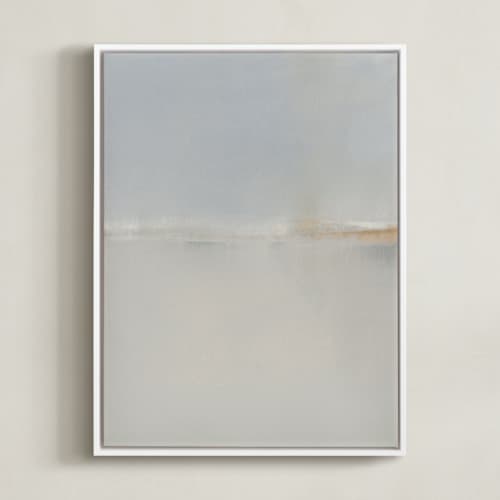 This is a white art with standard by Sadie Holden called winter beach