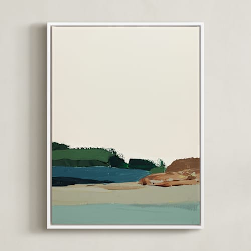 This is a blue green art with standard by Caryn Owen called spring seascape diptych ii