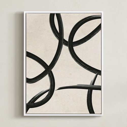 This is a charcoal black art with standard by Meral Badem called we all connected ii