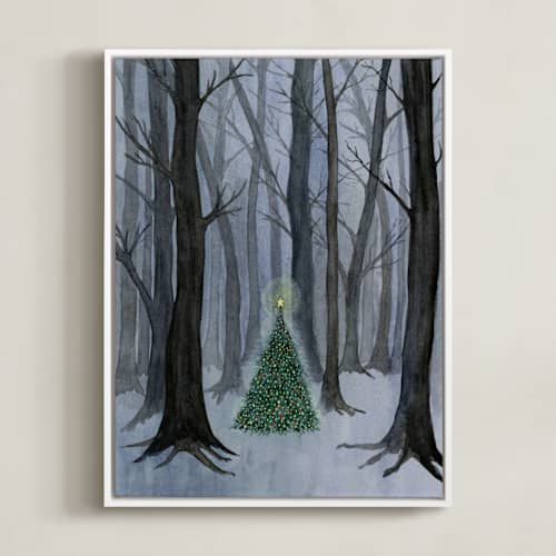 This is a winter art with standard by Karina Racz called silent night woods