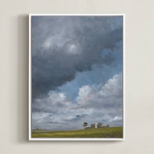 This is a thunder blue art with standard by Stephanie Goos Johnson called topland storm