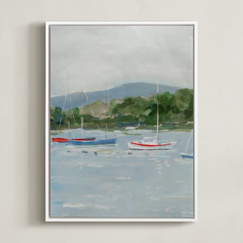 This is a sea blue kids wall art with standard by Arohika Verma called coastal calm