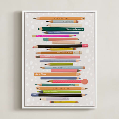 This is a rainbow kids wall art with standard by Naava Katz called always be creative