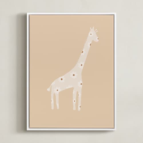 This is a neutral beige art with standard by Dawn Smith called sweet giraffe.