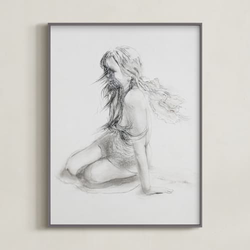 This is a graphite art with standard by Ramnik Velji called greek goddess