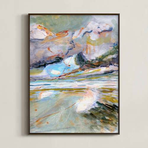 This is a storm blue art with standard by Jill Myer called broken perfection