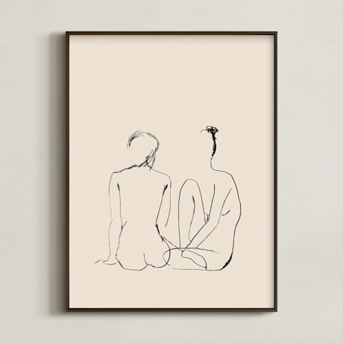 This is a papyrus art with standard by Annie Clark called les filles