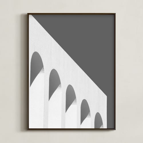 This is a black and white art with standard by Alaric Yanos called arches in black and white