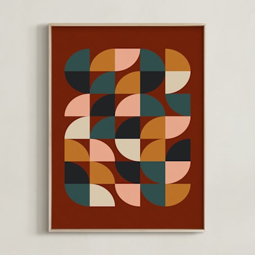 This is a maroon art with standard by Beth Vassalo called autumn