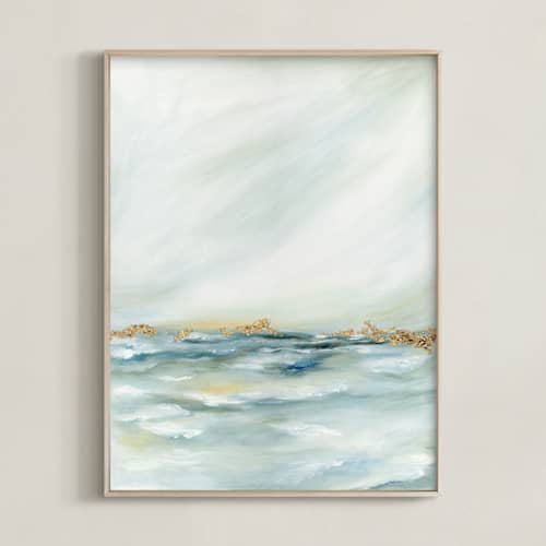 This is a azure art with standard by Nicoletta Savod called shimmering coast ii