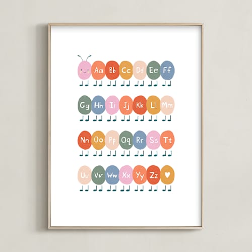 This is a rainbow art with standard by Elif Sahin called caterpillar abc