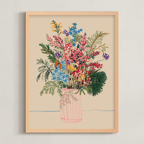 This is a sand art with standard by Joanna Rosado called meadow in vase