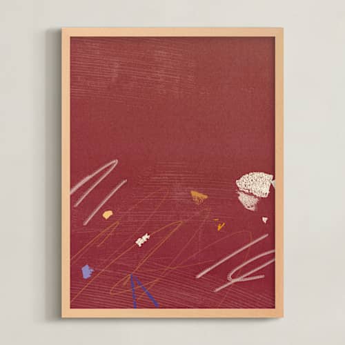 This is a crimson red art with standard by Shiho Whitehead called room eleven 2