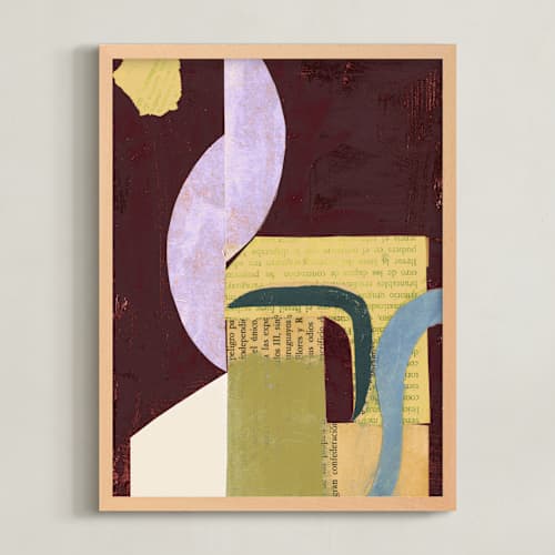 This is a burgundy earth art with standard by Bethania Lima called urban landscape
