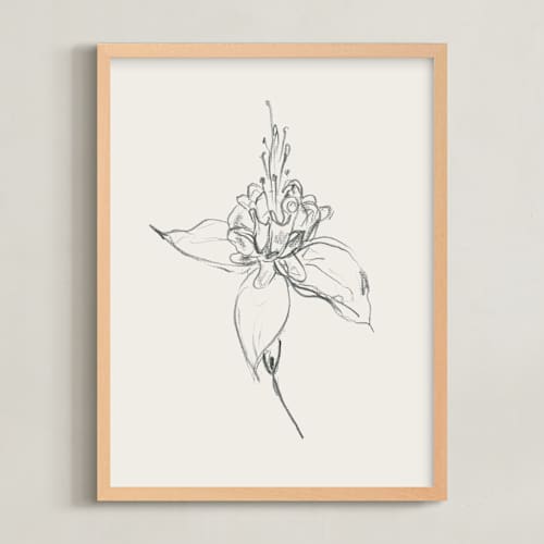 This is a off white / black art with standard by Miranda Mol called fuchsia 1 of 2 diptych