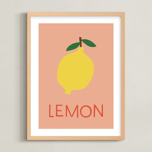 This is a salmon kids wall art with standard by Ellen Schlegelmilch called fruit ii