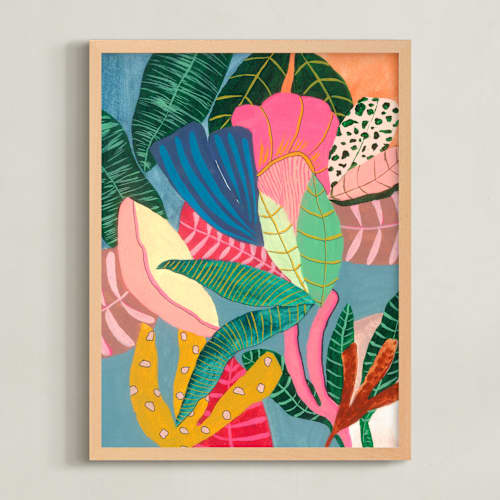 This is a blue kids wall art with standard by FERNANDA MARTINEZ called treasure
