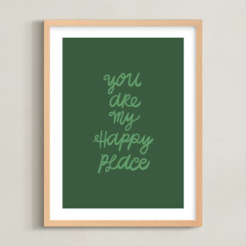 This is a grass kids wall art with standard by Kelly Watkins called happy place