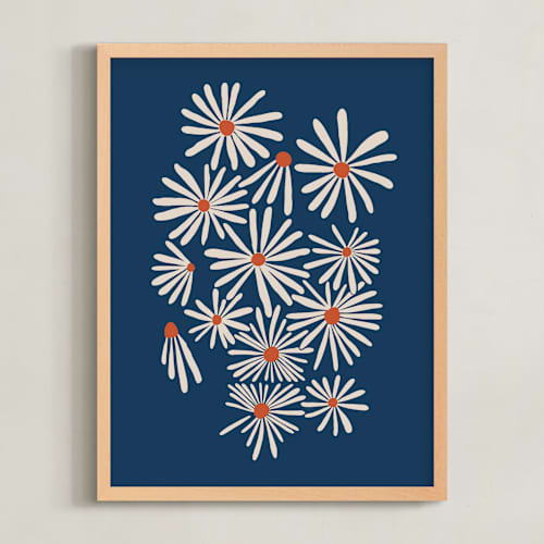 This is a vintage kids wall art with standard by Kate Capone called vintage floral set ii
