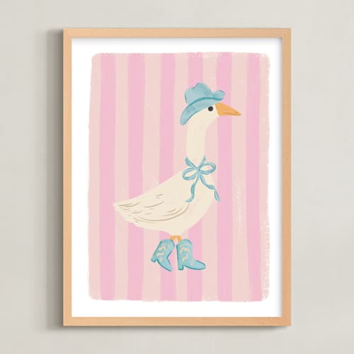 This is a rose kids wall art with standard by Creo Study called western waddle