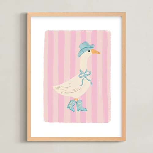 This is a rose kids wall art with standard by Creo Study called western waddle