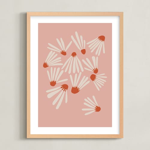 This is a vintage kids wall art with standard by Kate Capone called vintage floral set iii