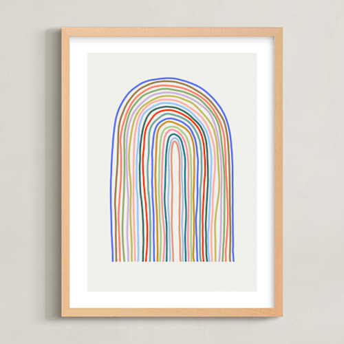 This is a buttercream kids wall art with standard by Kelly Watkins called happy rainbow