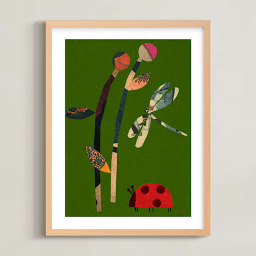 This is a leaf kids wall art with standard by Sumak Studio called on the ground 1