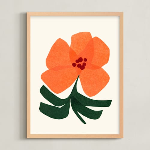 This is a poppy nursery wall art with standard by Carrie Moradi called dancing florals 2