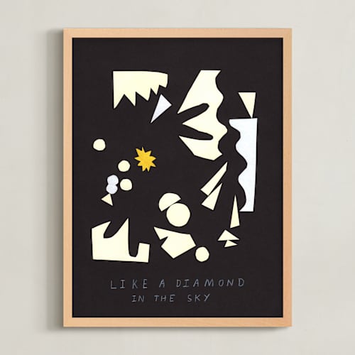 This is a twilight nursery wall art with standard by Elliot Stokes called like a diamond in the sky