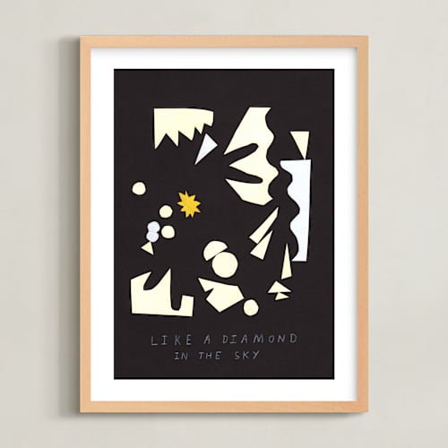 This is a twilight nursery wall art with standard by Elliot Stokes called like a diamond in the sky