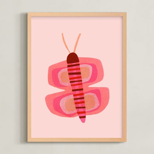 This is a gumball nursery wall art with standard by Carrie Moradi called tissue butterfly