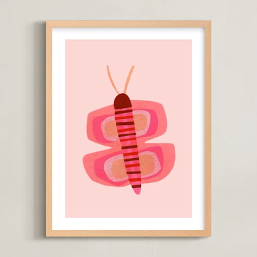 This is a gumball nursery wall art with standard by Carrie Moradi called tissue butterfly