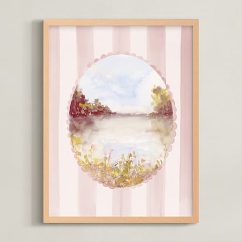 This is a rose nursery wall art with standard by Lindsay Megahed called watercolor whimsy