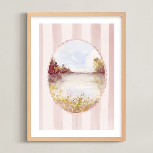 This is a rose nursery wall art with standard by Lindsay Megahed called watercolor whimsy