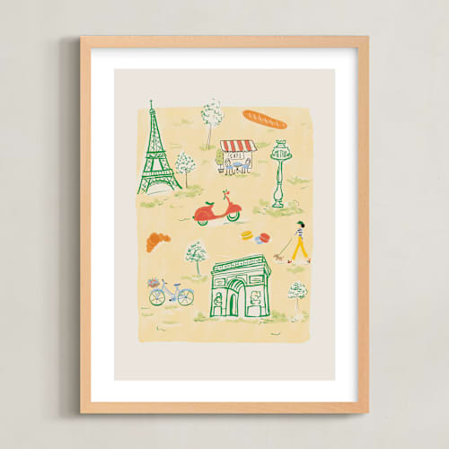 This is a lumière nursery wall art with standard by Vera Lim called in paris