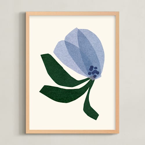 This is a blueberry nursery wall art with standard by Carrie Moradi called dancing florals 1