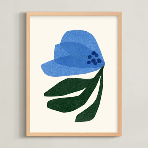 This is a azure nursery wall art with standard by Carrie Moradi called dancing florals 3