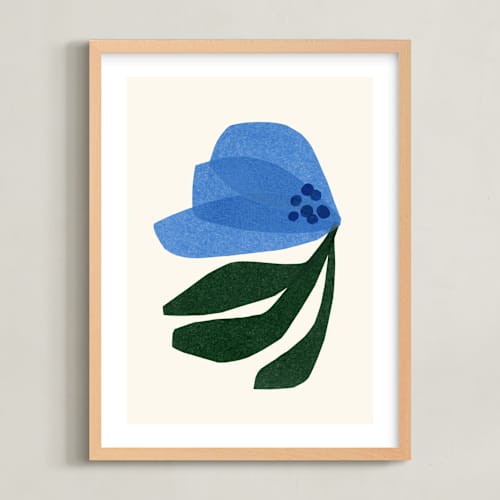 This is a azure nursery wall art with standard by Carrie Moradi called dancing florals 3