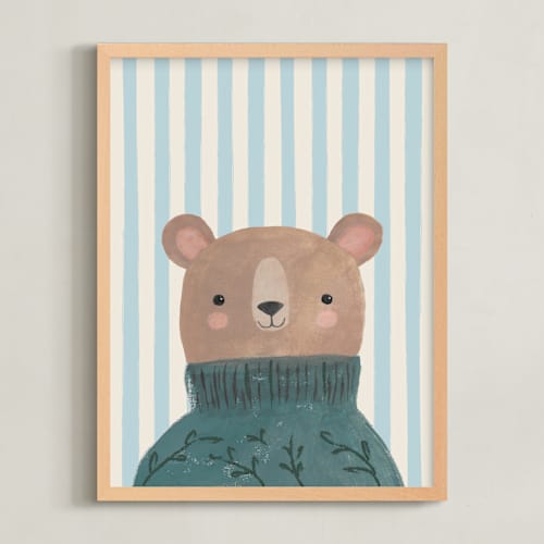 This is a baby blue nursery wall art with standard by Karidy Walker called country collection 2