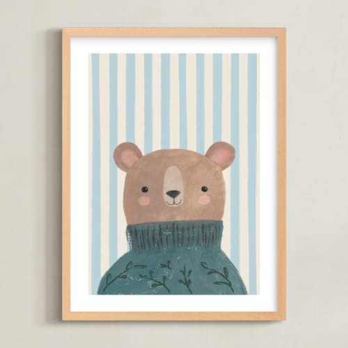 This is a baby blue nursery wall art with standard by Karidy Walker called country collection 2