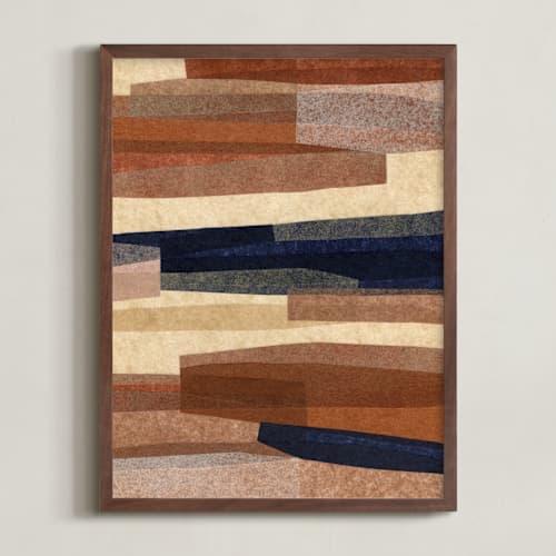 This is a rust art with standard by Carrie Moradi called paper pile ii