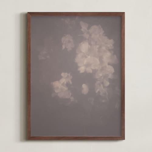 This is a dusty burgundy art with standard by Baumbirdy called hazed florals 1