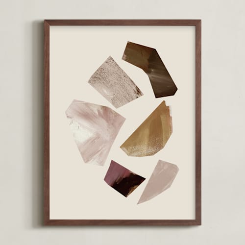 This is a leather art with standard by Melanie Severin called compositional shapes 2