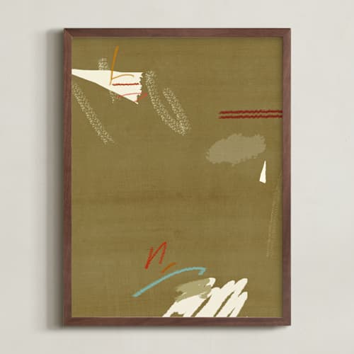 This is a earth brown art with standard by Shiho Whitehead called room 3 ii