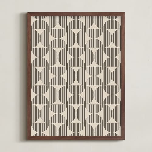 This is a graphite art with standard by Beth Vassalo called quiet geometry