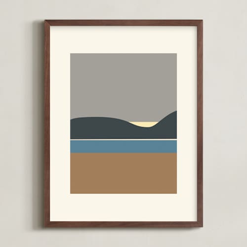 This is a earthy brown art with standard by Roseanne Kenny called horizons set 1