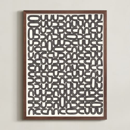 This is a graphite stick art with standard by Emily Kariniemi called language